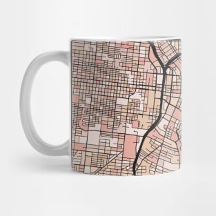 San Antonio Map Pattern in Soft Pink Pastels Mug